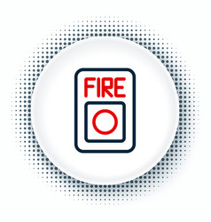 Line Fire Alarm System Icon Isolated On White