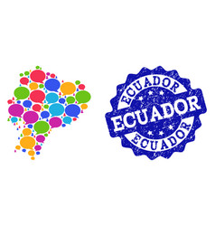 Social Network Map Of Ecuador With Chat Clouds