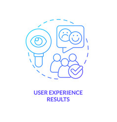 User Experience Review Blue Gradient Concept Icon