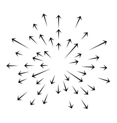 Abstract Circular Radiating Arrow Burst