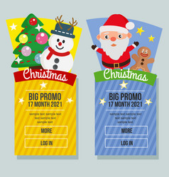 Christmas Sale Banner Vertical Santa Claus