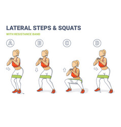 Lateral Walk And Squats With Resistance Band Girl