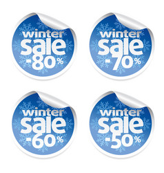 Set Winter Sale Stickers