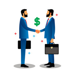 Two Male Businessmen Shake Hands