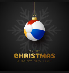 Beach Ball Christmas Card Merry Christmas Holiday