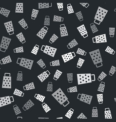 Grey Grater Icon Isolated Seamless Pattern