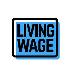 Living Wage Stamp On White