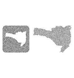 Map Santa Catarina State - Dotted Mosaic