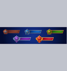 Military Game Rank Buttons Set On Background