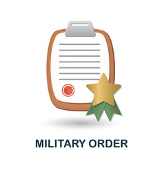 Military Order Icon 3d From War Collection