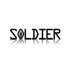 Soldier Black Text White Background Image