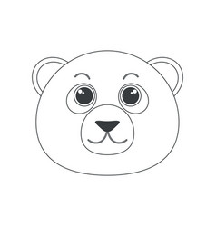 Cute Bear Face Animals Head Of Simple Circle