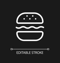 Burger Pixel Perfect White Linear Ui Icon For