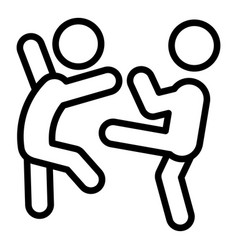 Person Abuse Icon Outline Leg Hit