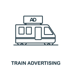 Train Advertising Line Icon Colored Element Sign