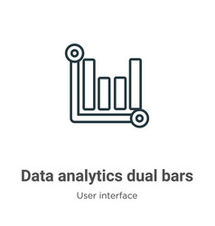 Data Analytics Dual Bars Outline Icon Thin Line