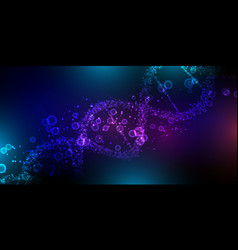 Medical Banner With Abstract Cells And Dna Strand