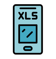 Phone Xls Icon Flat