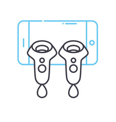 Vr Controller Line Icon Outline Symbol