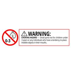 Warning Choking Hazard Small Parts No For Infant 0