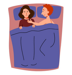 A Couple Of Men And Women Lying In Bed