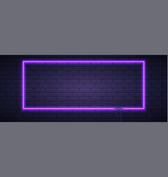 Brick Wall Lit Neon Lamp Violet Color Neon