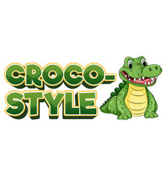 Cute Animals Funny Croco-style Cartoon With A