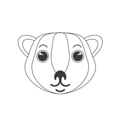 Cute Baby Lion Face Animals Head Of Simple Shape