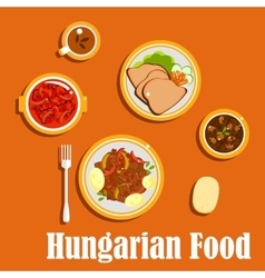 Hungarian Lunch Dishes And Desserts