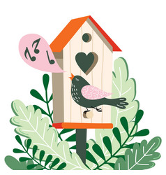 Birdhouse Singing Bird