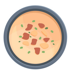 Butternut Cream Soup Icon Cartoon Hot Bowl