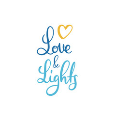 Love And Lights Hanukkah Hand Lettering