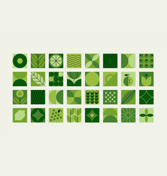 Geometric Mosaic Food Pattern Abstract Minimal