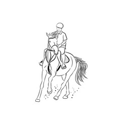 Graphics Image Drawing Jockey Riding A Horse