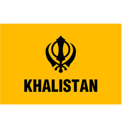 Khalistan Flag With A Sikh Holy Symbol Some