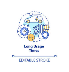 Long Usage Times Concept Icon