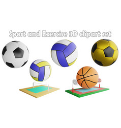 Sport And Exercise Clipart Element 3d Render