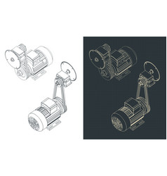 Circular Saw Machine Isometric Blueprints