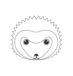 Cute Hedgehog Face Forest Animals Head Of Simple