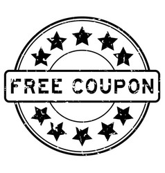 Grunge Black Free Coupon Word With Star Icon