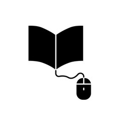 Open Book Icon With Computer Mouse Suitable