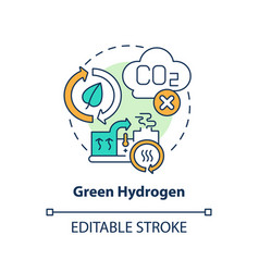 Green Hydrogen Concept Icon