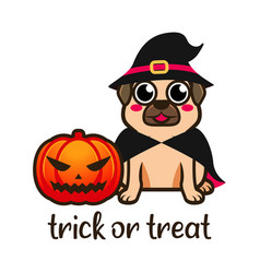 Halloween Pug Dog Cartoon