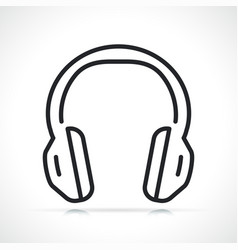 Headphones Thin Line Icon Isolated