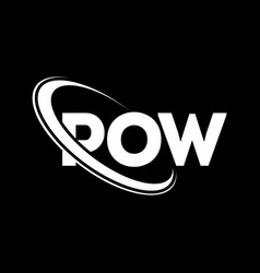 Pow Logo Letter Letter Logo Design