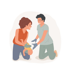 Choking First Aid Isolated Cartoon