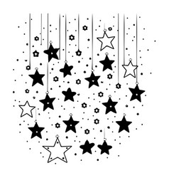 Doodle Kids Christmas Ornament Star Sketch Black