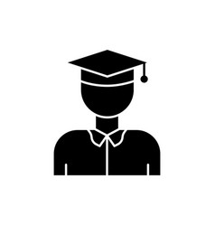 Female Student Icon With Graduation Cap Icon