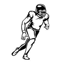 Football Player Running High Contrast