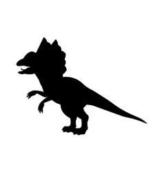 Dilophosaurus Dinosaur Silhouette Isolated